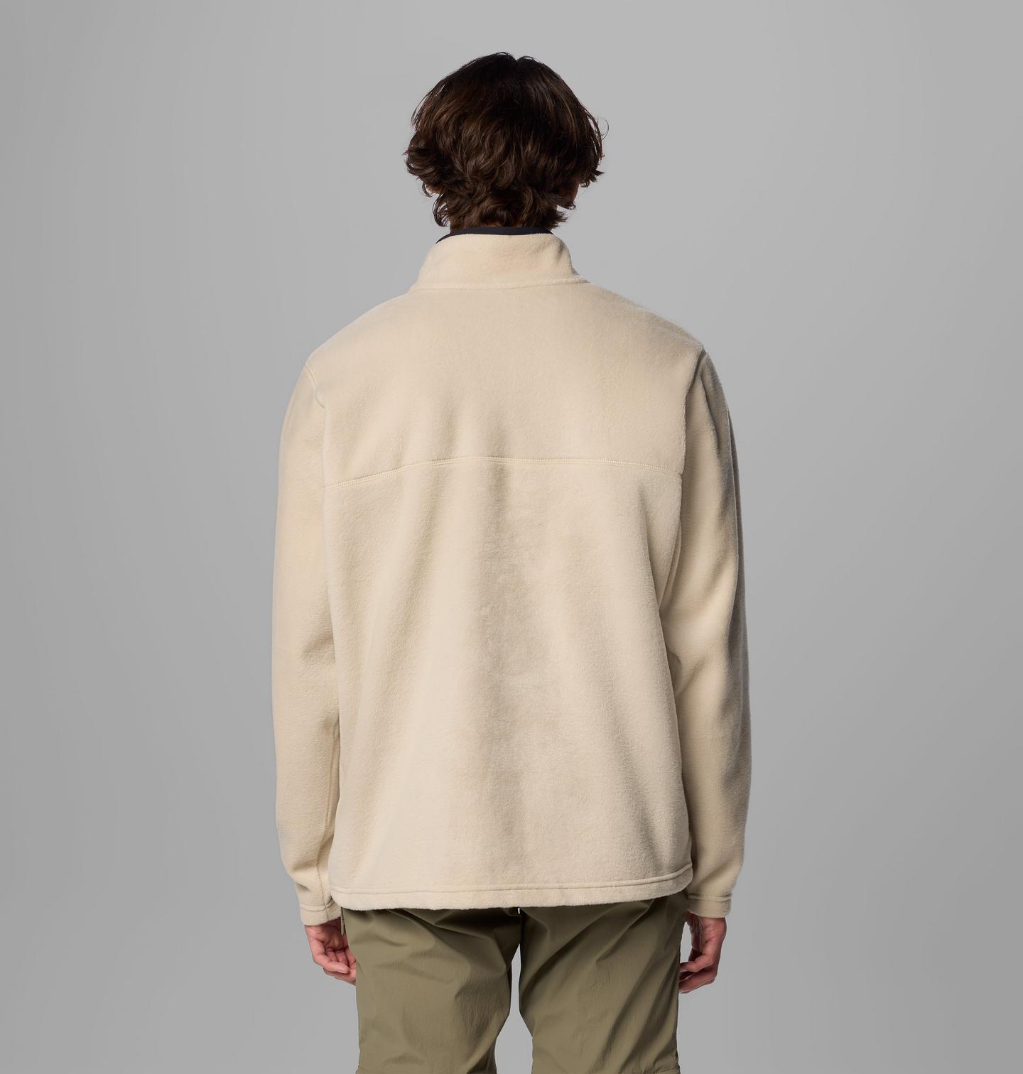 Мужской свитер Columbia Steens Mountain Half Snap II Fleece Pullover, цвет: Серо-бежевый / Чёрный — фото 2