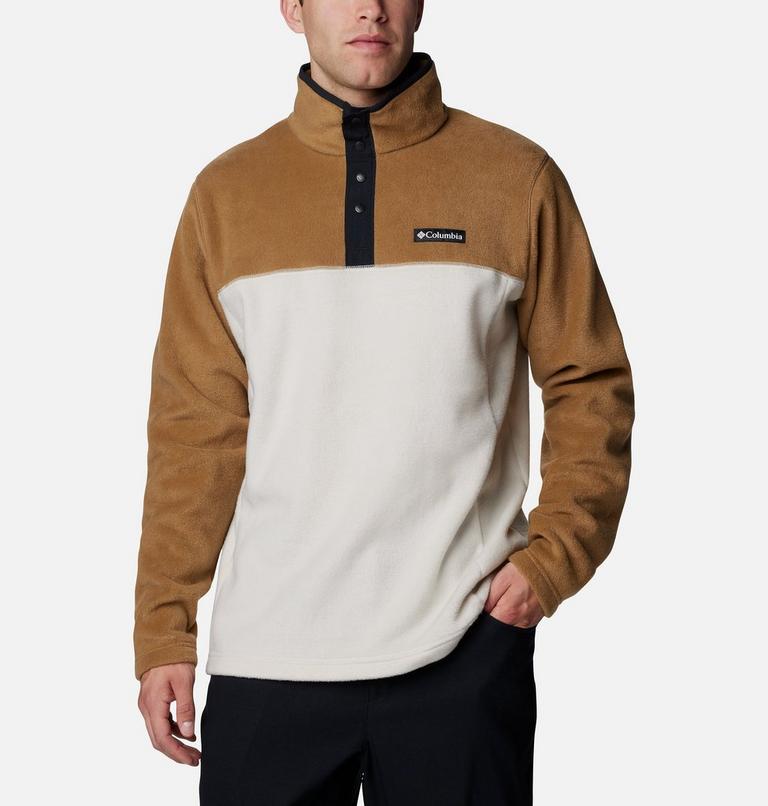 Men's Steens Mountain II Half Snap Fleece, Color: Dark Stone, Delta, Black, image 6