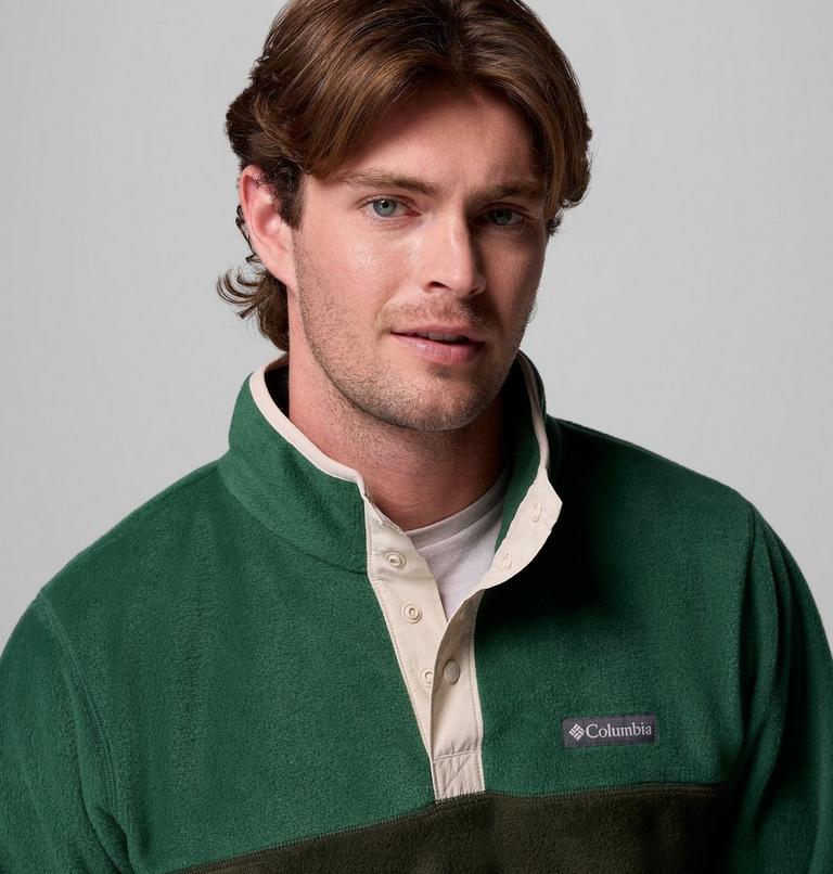 Men's Steens Mountain II Half Snap Fleece, Color: Greenscape, Rain Forest, image 5