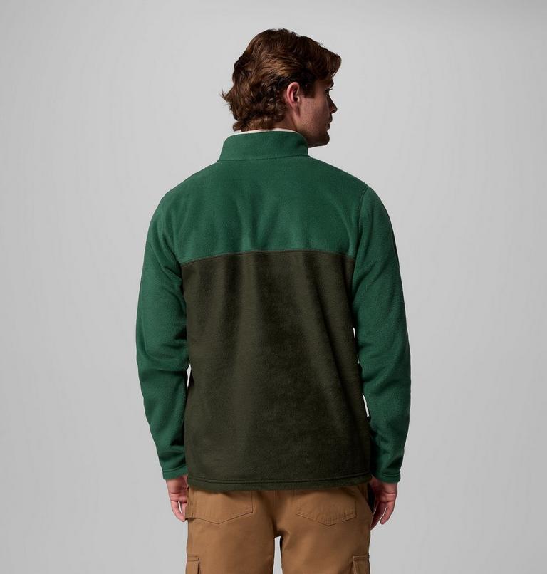 Men's Steens Mountain II Half Snap Fleece, Color: Greenscape, Rain Forest, image 3