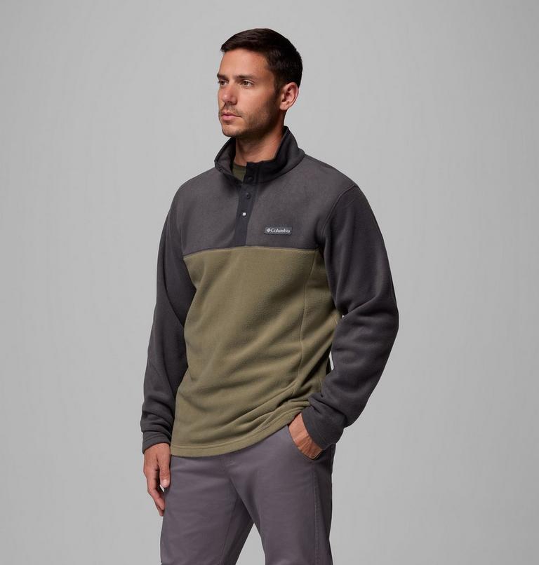 Forro polar con cierre medio a presión Steens Mountain II para hombre, Color: Stone Green, Shark, image 4