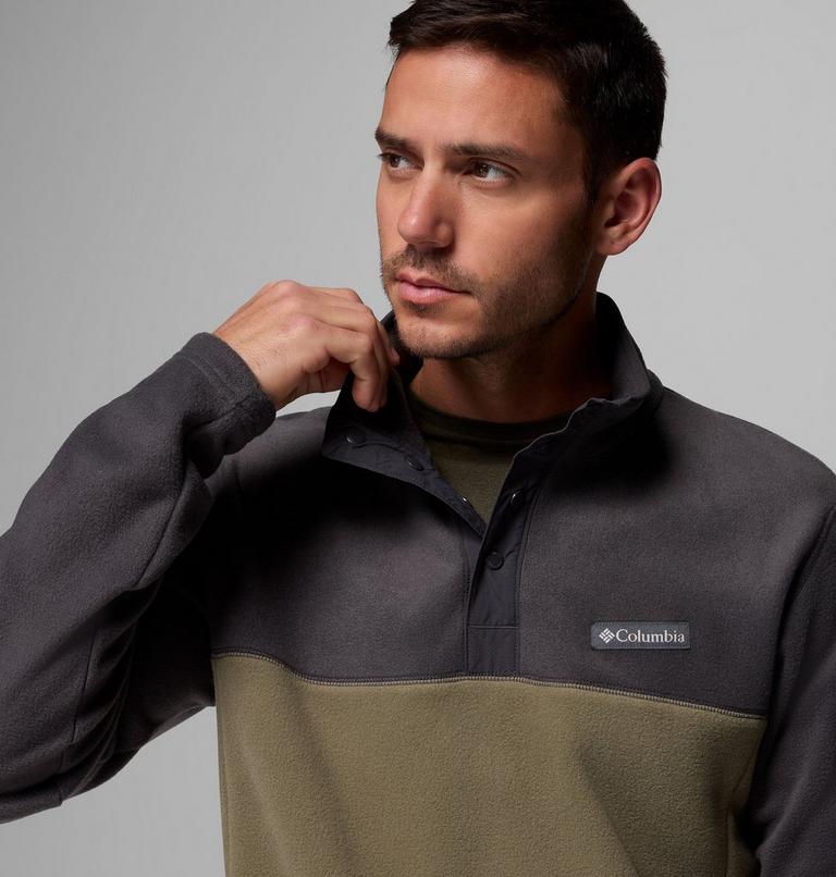 Forro polar con cierre medio a presión Steens Mountain II para hombre, Color: Stone Green, Shark, image 5