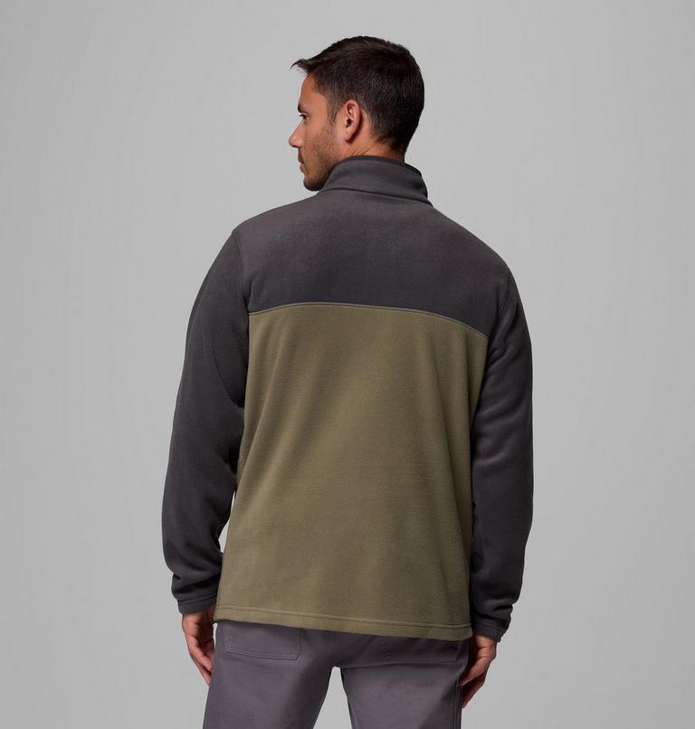 Forro polar con cierre medio a presión Steens Mountain II para hombre, Color: Stone Green, Shark, image 3