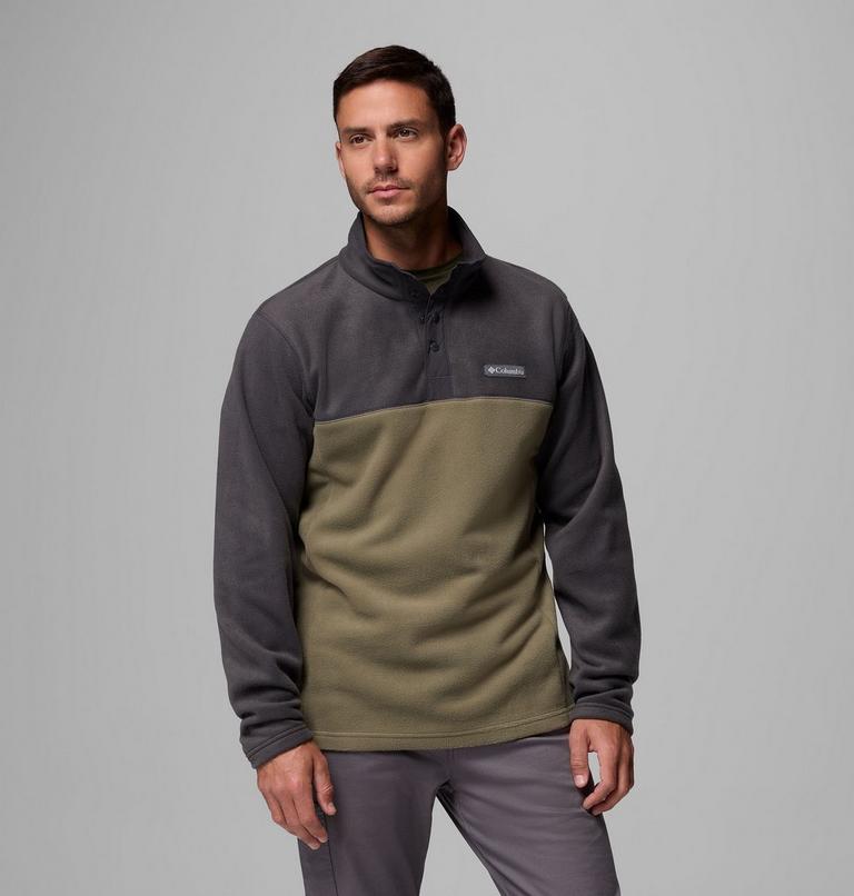 Forro polar con cierre medio a presión Steens Mountain II para hombre, Color: Stone Green, Shark, image 1