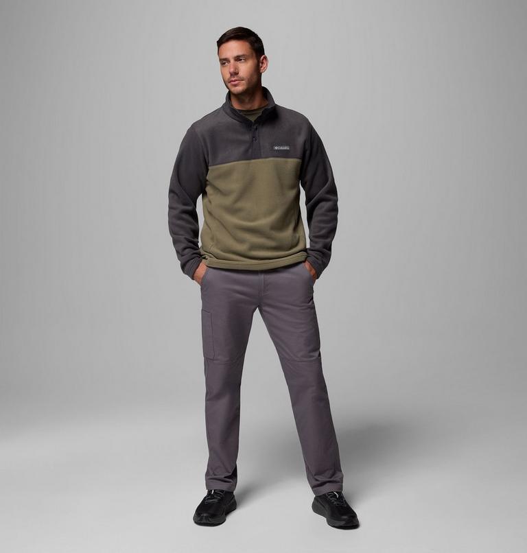 Forro polar con cierre medio a presión Steens Mountain II para hombre, Color: Stone Green, Shark, image 2