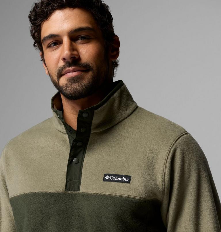 Forro polar con cierre medio a presi&oacute;n Steens Mountain II para hombre, Color: Stone Green, Greenscape, image 5