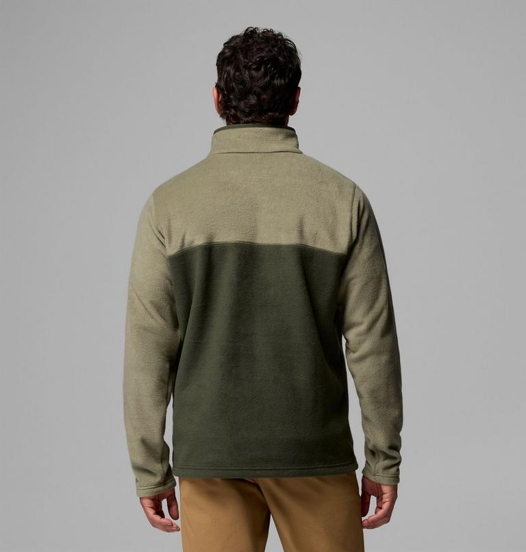 Forro polar con cierre medio a presi&oacute;n Steens Mountain II para hombre, Color: Stone Green, Greenscape, image 3