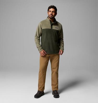 Forro polar con cierre medio a presi&oacute;n Steens Mountain II para hombre, Color: Stone Green, Greenscape, image 4