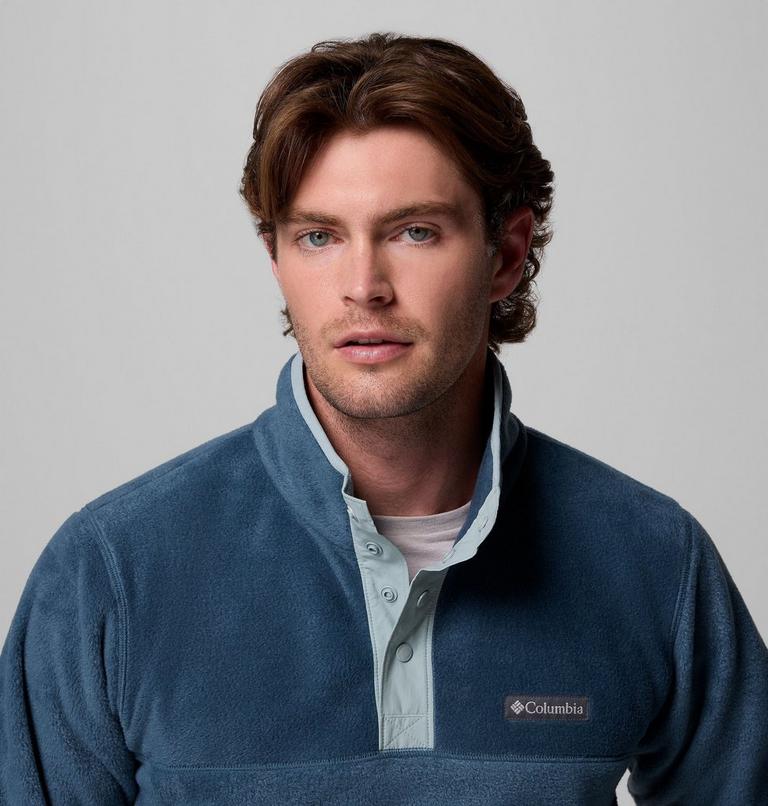 Men's Steens Mountain II Half Snap Fleece, Color: Everblue, Crushed Blue, image 5