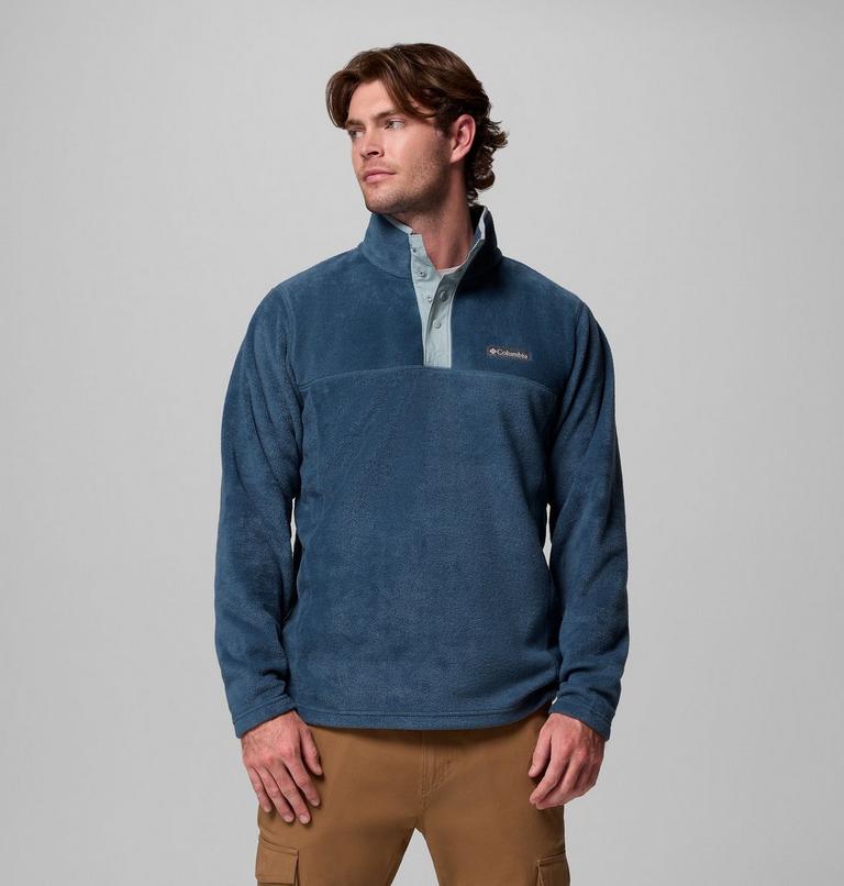 Men's Steens Mountain II Half Snap Fleece, Color: Everblue, Crushed Blue, image 1