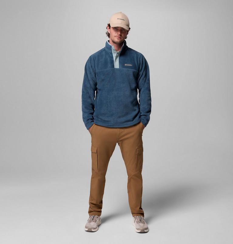 Men's Steens Mountain II Half Snap Fleece, Color: Everblue, Crushed Blue, image 2