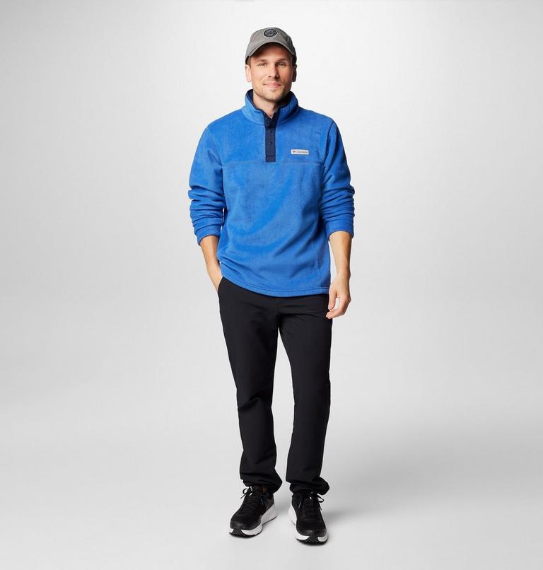 Forro polar con cierre medio a presión Steens Mountain II para hombre, Color: Mountain Blue, Collegiate Navy, image 3