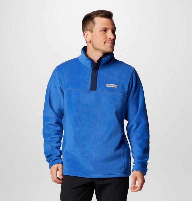 Forro polar con cierre medio a presión Steens Mountain II para hombre, Color: Mountain Blue, Collegiate Navy, image 1