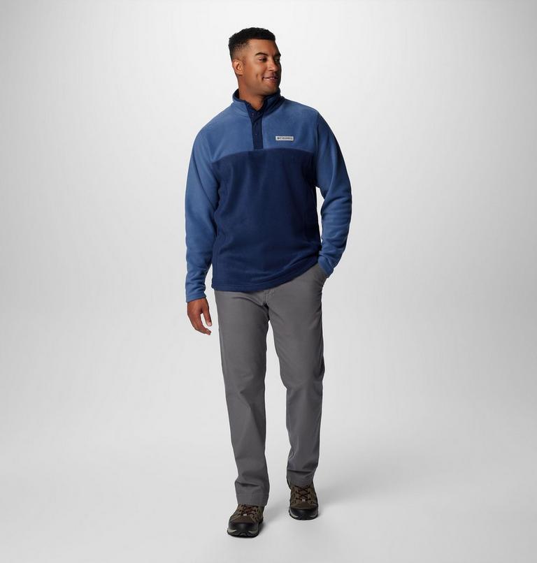 Forro polar con cierre medio a presión Steens Mountain II para hombre, Color: Collegiate Navy, Dark Mountain, image 3