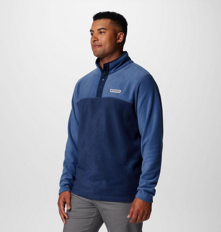Forro polar con cierre medio a presión Steens Mountain II para hombre, Color: Collegiate Navy, Dark Mountain, image 4