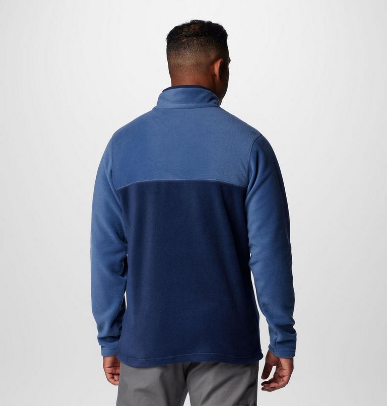 Forro polar con cierre medio a presión Steens Mountain II para hombre, Color: Collegiate Navy, Dark Mountain, image 2