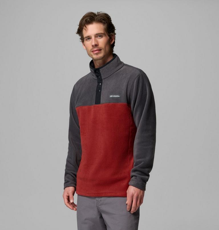 Forro polar con cierre medio a presi&oacute;n Steens Mountain II para hombre, Color: Red Oxide, Shark, image 4