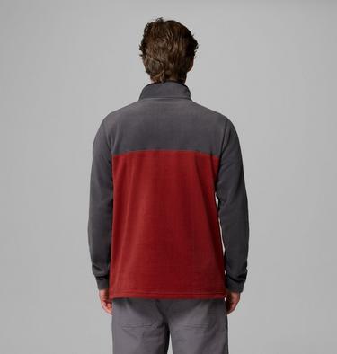 Men's Steens Mountain II Half Snap Fleece, Color: Red Oxide, Shark, image 3
