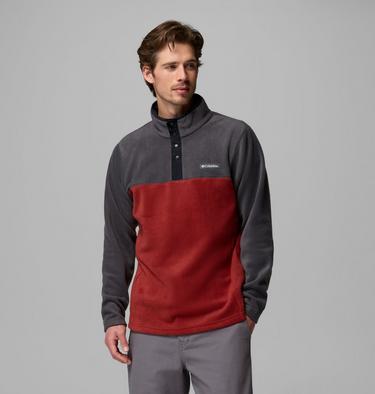 Forro polar con cierre medio a presi&oacute;n Steens Mountain II para hombre, Color: Red Oxide, Shark, image 1