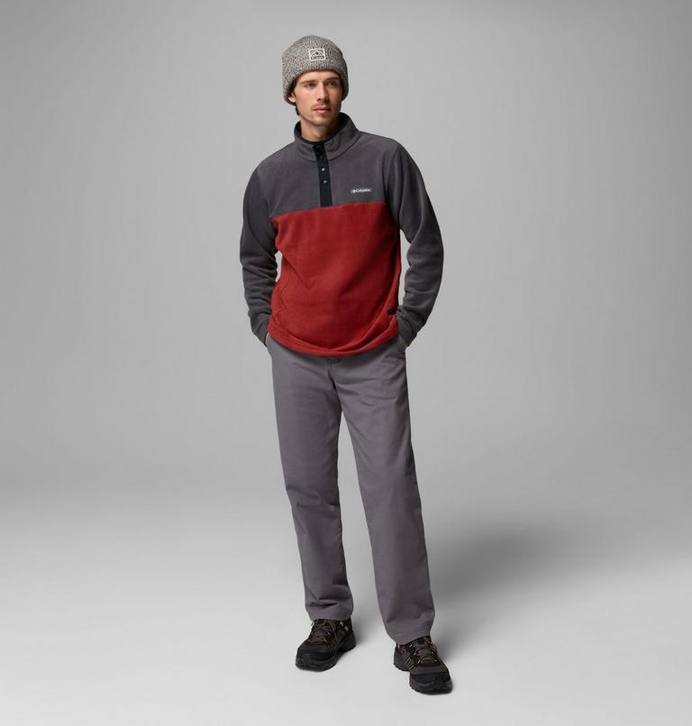 Forro polar con cierre medio a presi&oacute;n Steens Mountain II para hombre, Color: Red Oxide, Shark, image 2