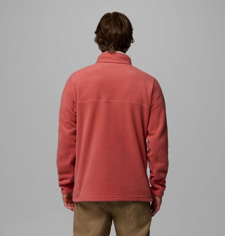 Men's Steens Mountain II Half Snap Fleece, Color: Washed Red, Dark Stone, image 3