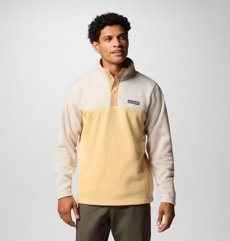 Forro polar con cierre medio a presión Steens Mountain II para hombre, Color: Sand Dune, Dark Stone, image 1