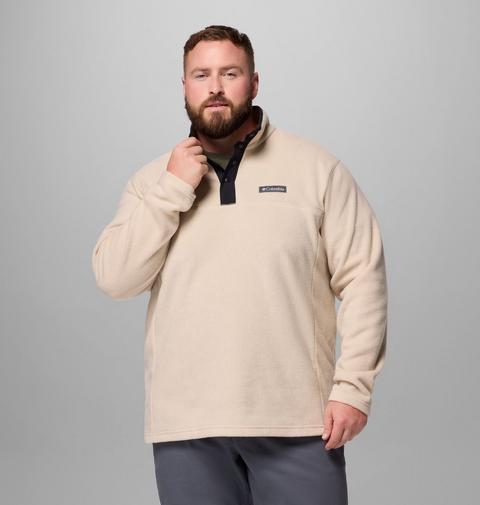 Мужской свитер Columbia Steens Mountain Half Snap II Fleece Pullover - Big, цвет: Серо-бежевый / Чёрный