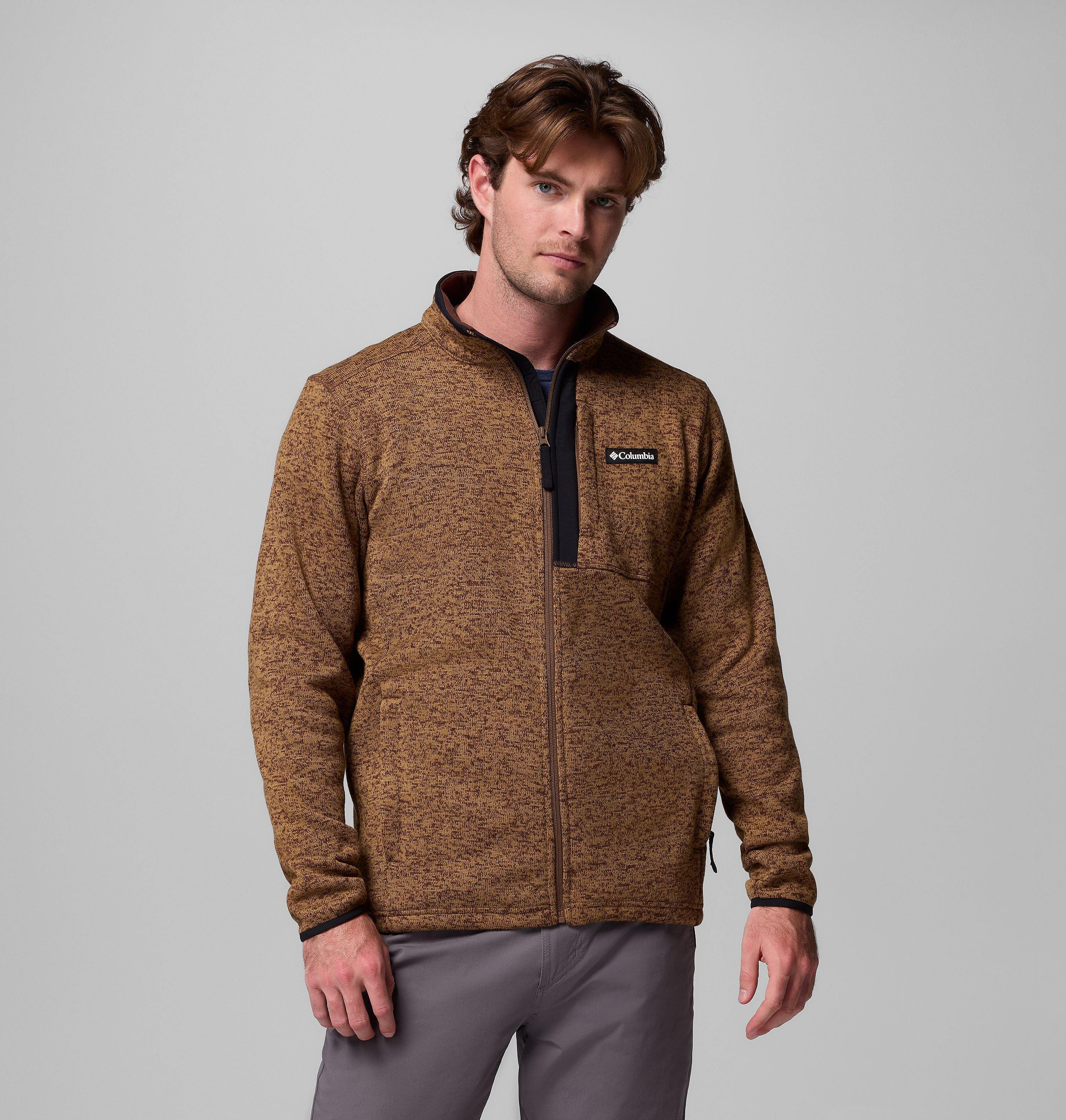 Columbia Sportswear Men's Brown Columbia - Sweater Weather™ Ii Fleece Jacket - Tobacco Heather Small