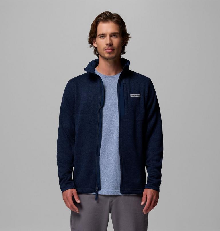 Men's Sweater Weather Full Zip Jacket, Color: Collegiate Navy Heather, image 5