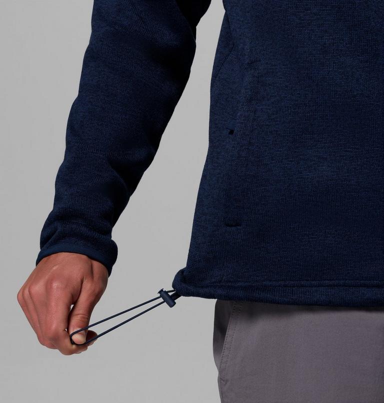 Men's Sweater Weather Full Zip Jacket, Color: Collegiate Navy Heather, image 7