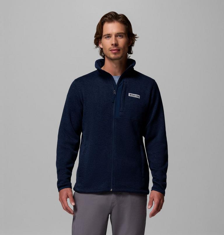 Men's Sweater Weather Full Zip Jacket, Color: Collegiate Navy Heather, image 1