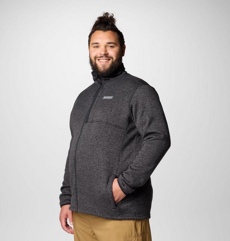 Chaqueta de forro polar Sweater Weather II para hombre - Talla grande, Color: Black Heather, image 4