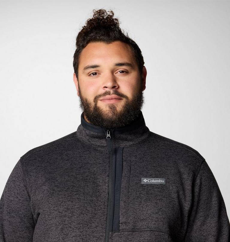 Chaqueta de forro polar Sweater Weather II para hombre - Talla grande, Color: Black Heather, image 5