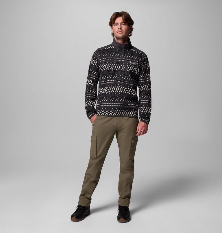 Men's Sweater Weather III Half Zip Printed Fleece, Color: Shark KnitKnot, image 2