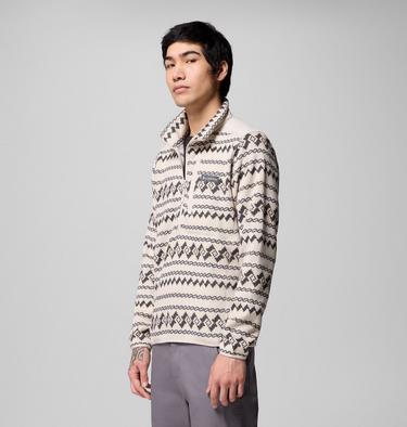 Men's Sweater Weather III Half Zip Printed Fleece, Color: Dark Stone KnitKnot, image 4