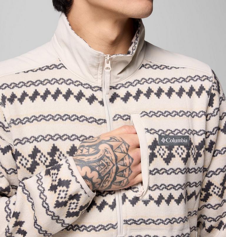 Men's Sweater Weather II Printed Half Zip Pullover, Color: Dark Stone KnitKnot, image 6