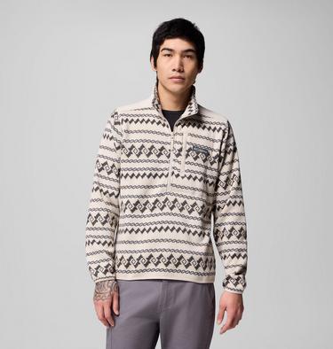 Forro polar estampado con media cremallera Sweater Weather III para hombre, Color: Dark Stone KnitKnot, image 1