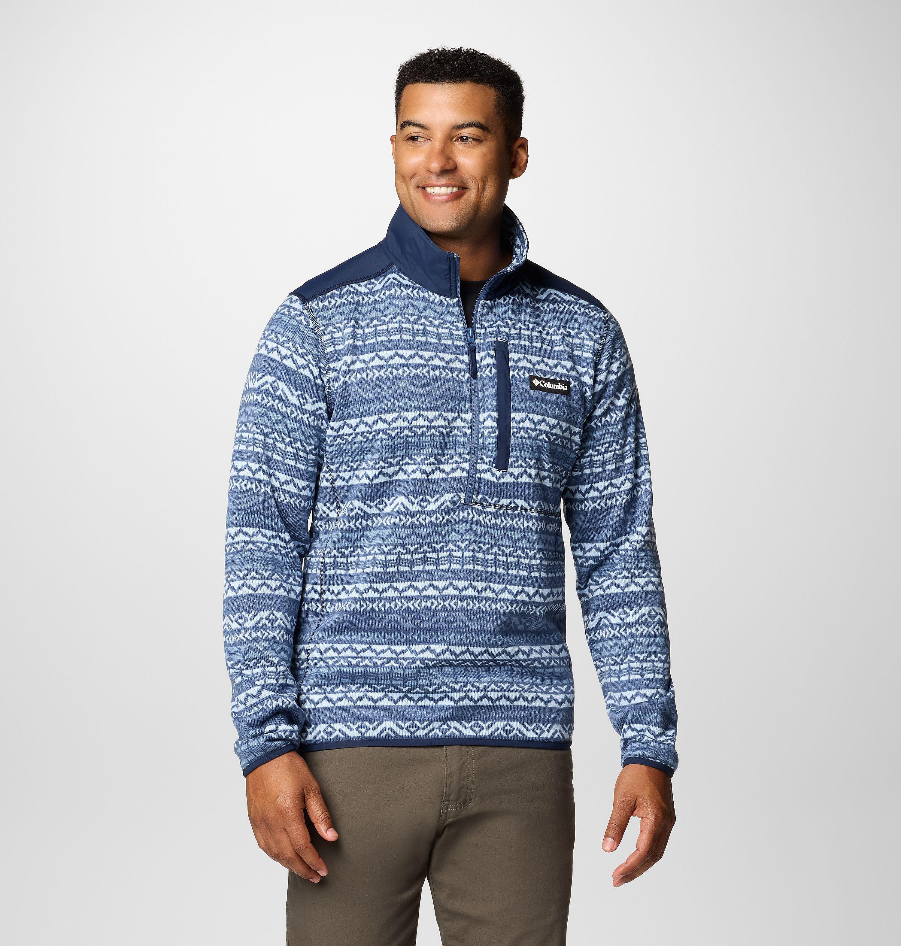 Men's Sweater Weather II Printed Half Zip Pullover 1