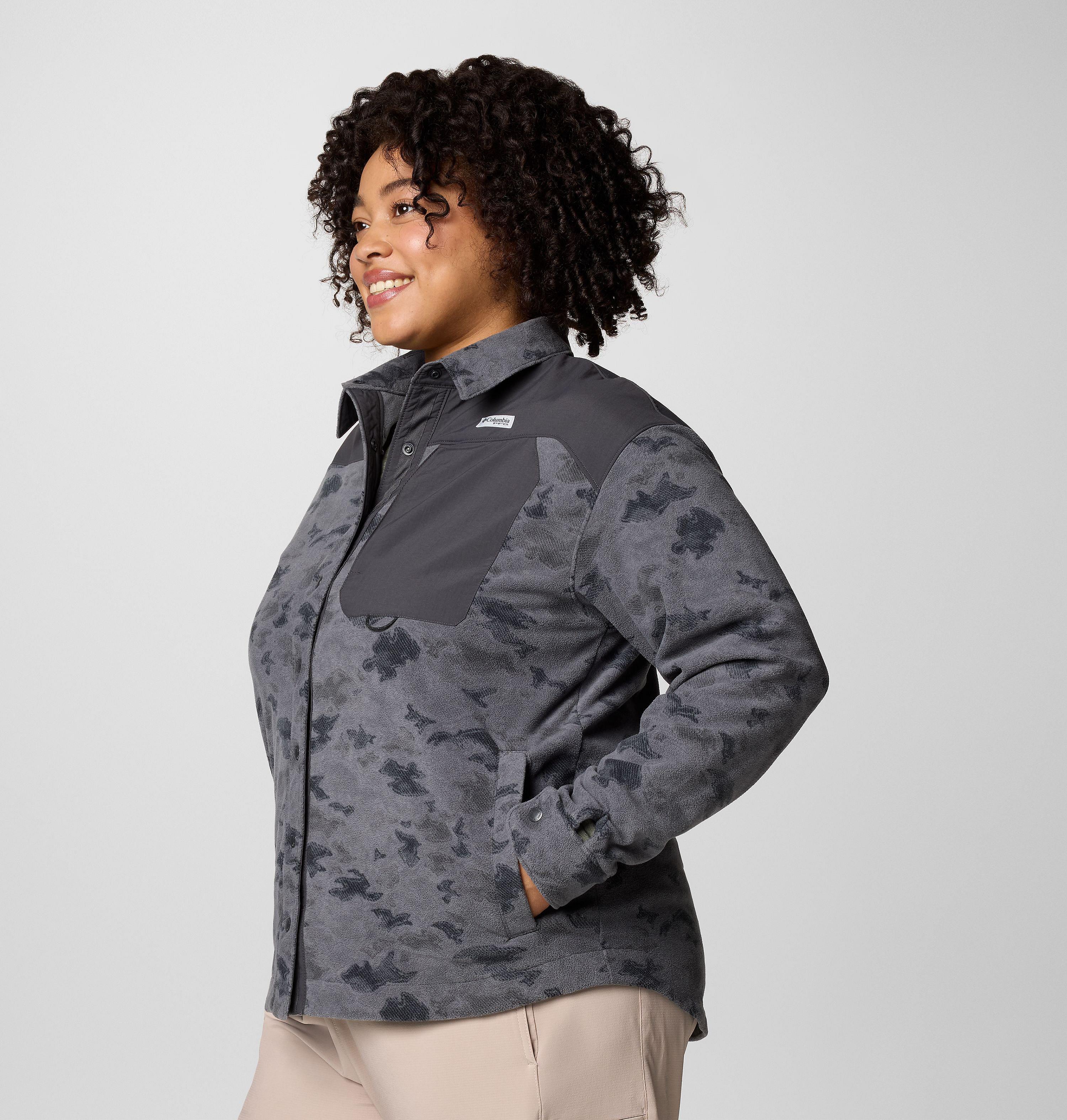 Women's PFG Uncharted Fleece Overshirt - Plus Size 4