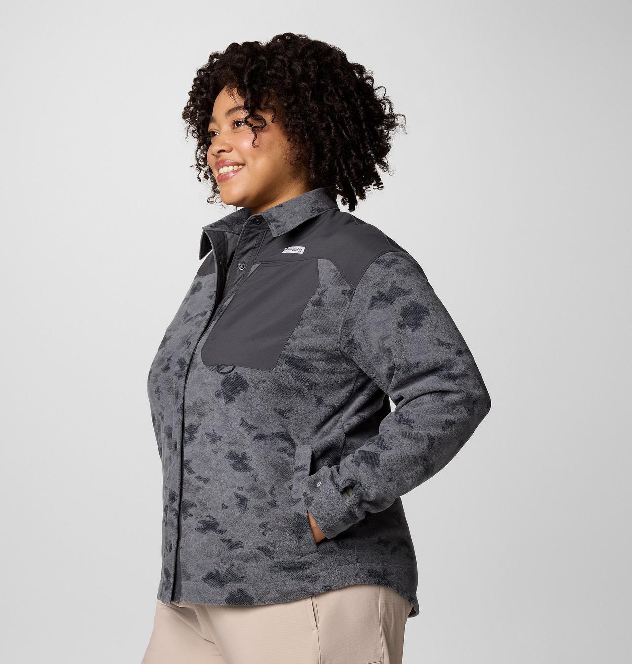 Women's PFG Uncharted™ Fleece Overshirt - Plus Size 4