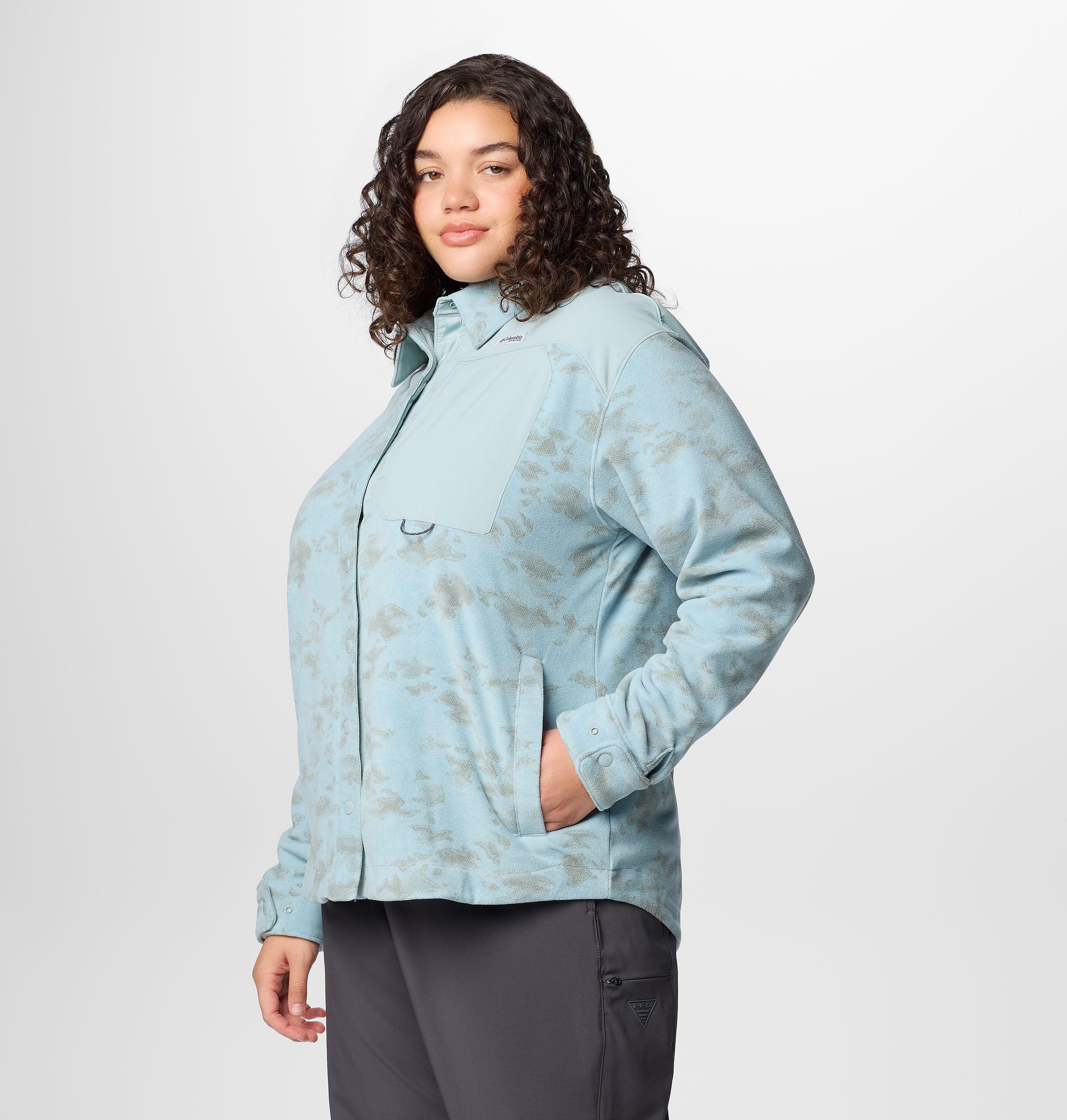 Women's PFG Uncharted Fleece Overshirt - Plus Size 4