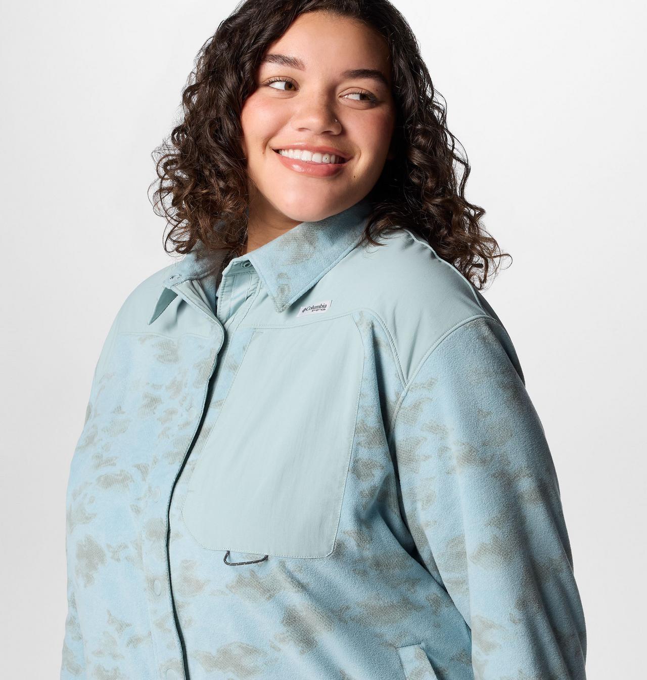 Women's PFG Uncharted™ Fleece Overshirt - Plus Size 5