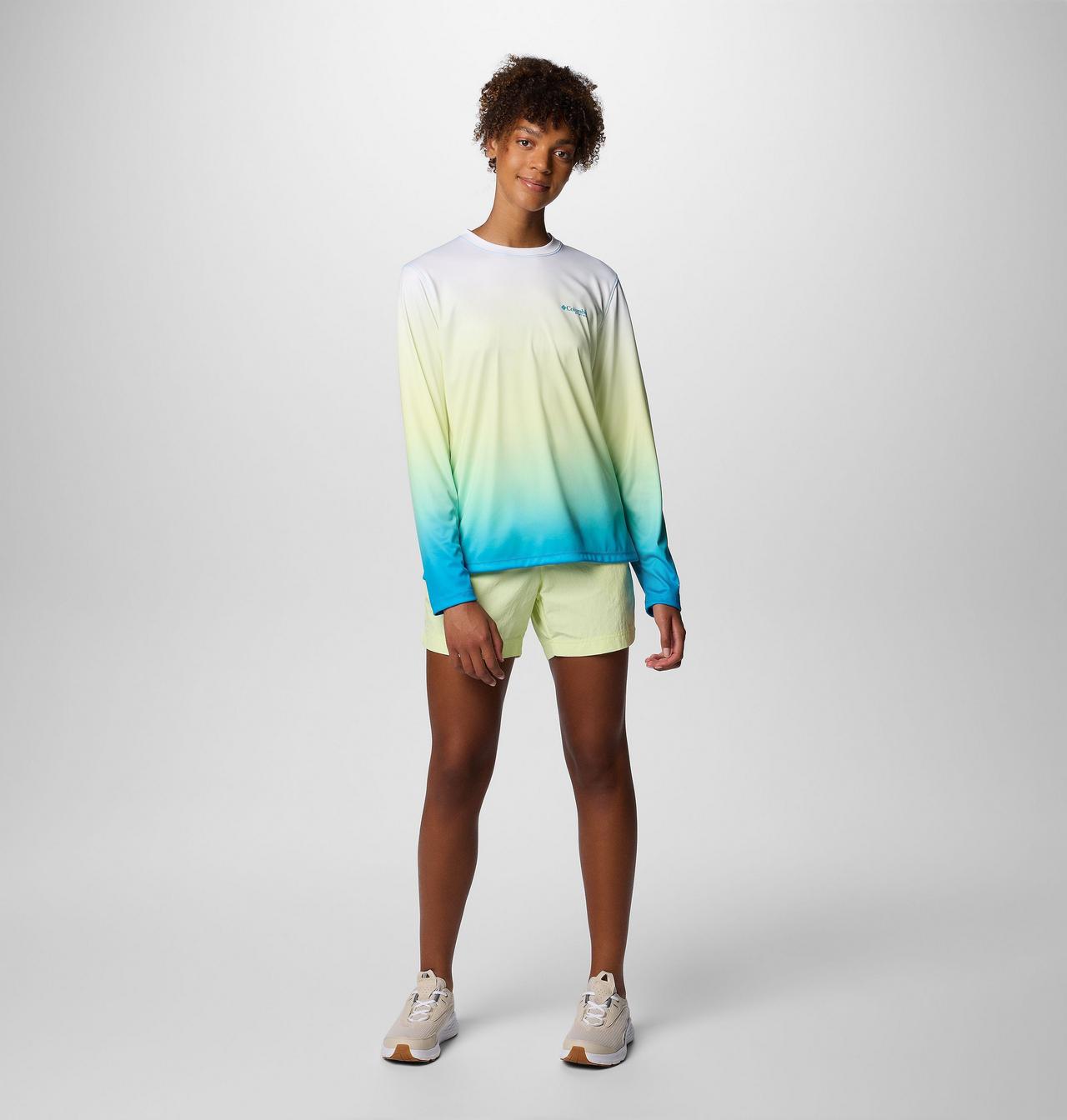 Women's PFG Super Tidal Tee™ Rookery Palms Fade Long Sleeve Shirt 3