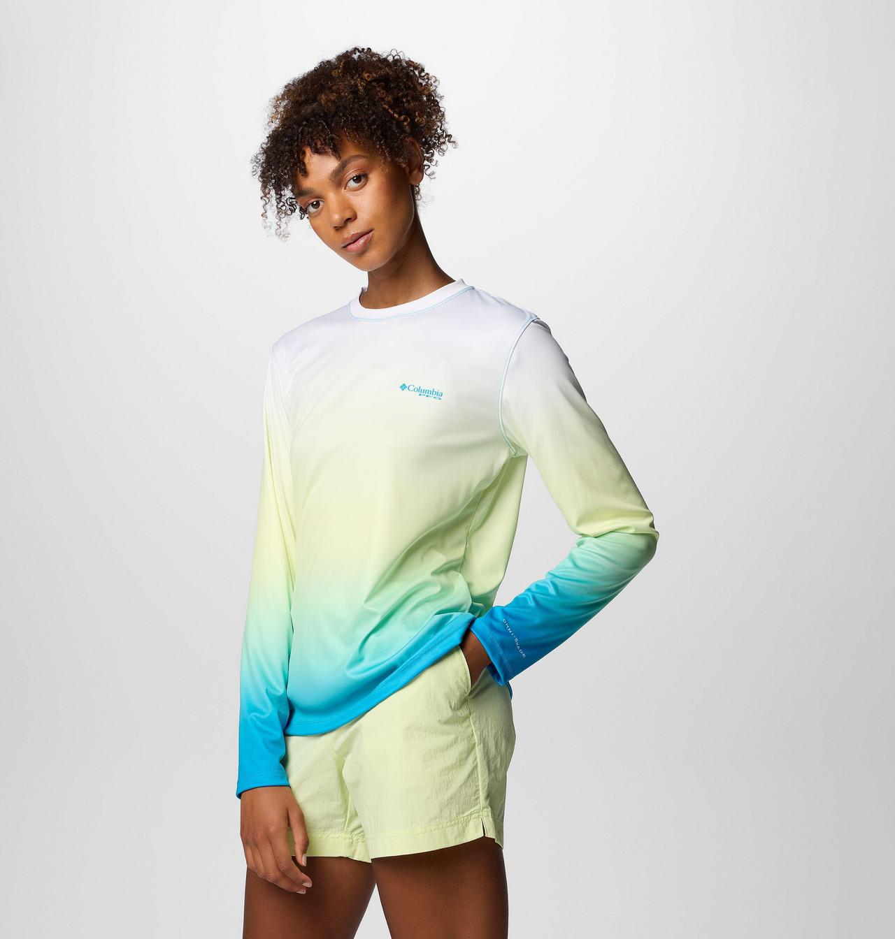 Women's PFG Super Tidal Tee™ Rookery Palms Fade Long Sleeve Shirt 4