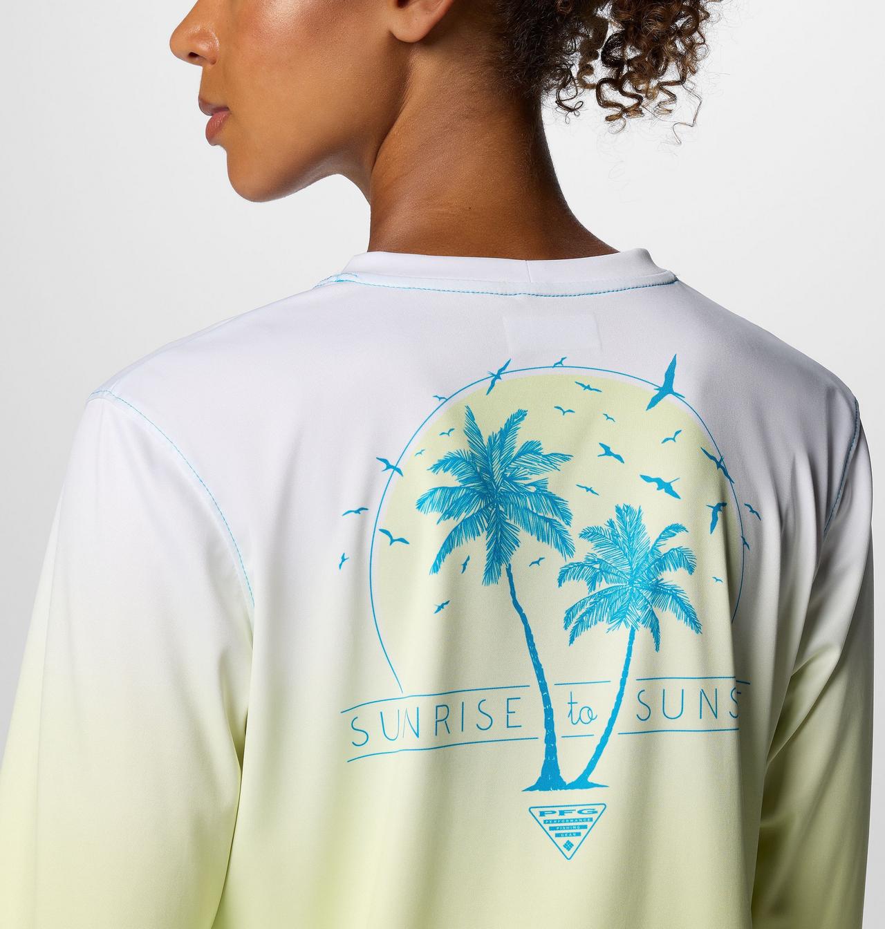 Women's PFG Super Tidal Tee™ Rookery Palms Fade Long Sleeve Shirt 6