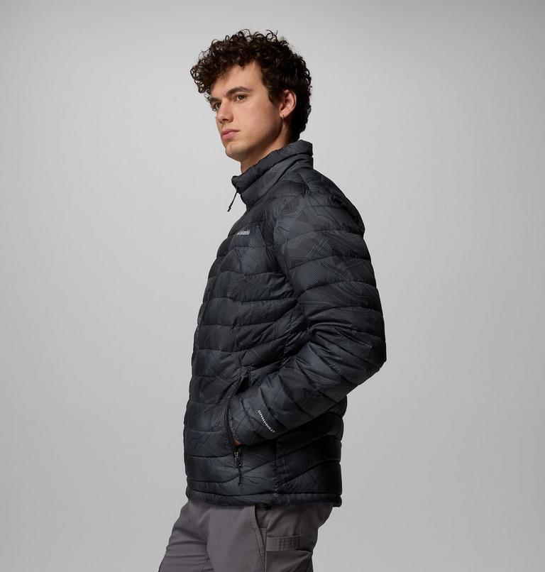 Men's Powder Lite II Printed Insulated Jacket, Color: Black Topolines Print, image 4