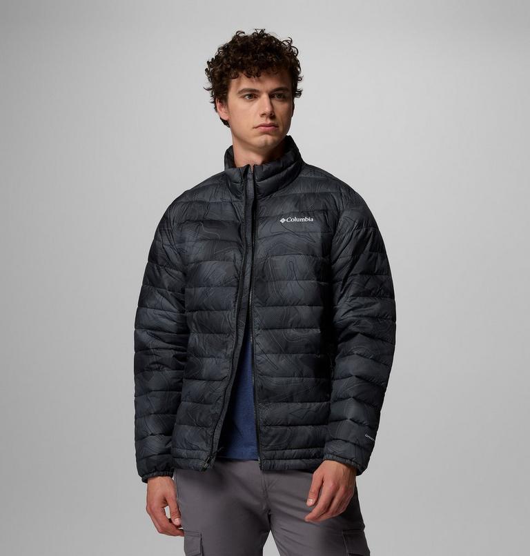 Men's Powder Lite II Printed Insulated Jacket, Color: Black Topolines Print, image 5