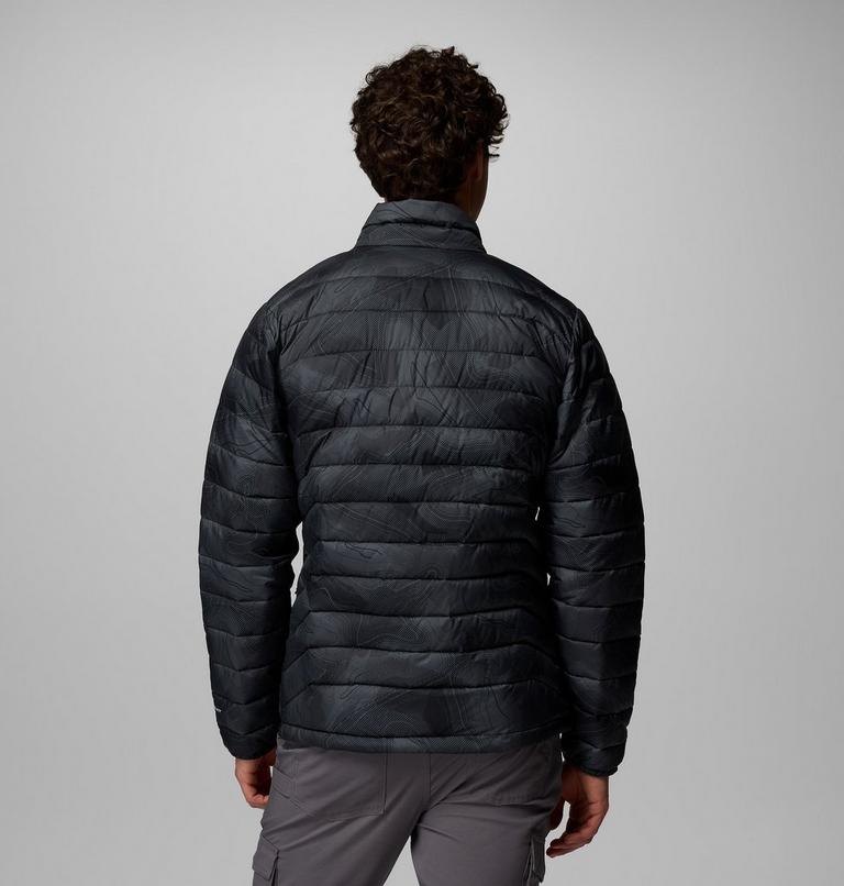 Men's Powder Lite II Printed Insulated Jacket, Color: Black Topolines Print, image 3