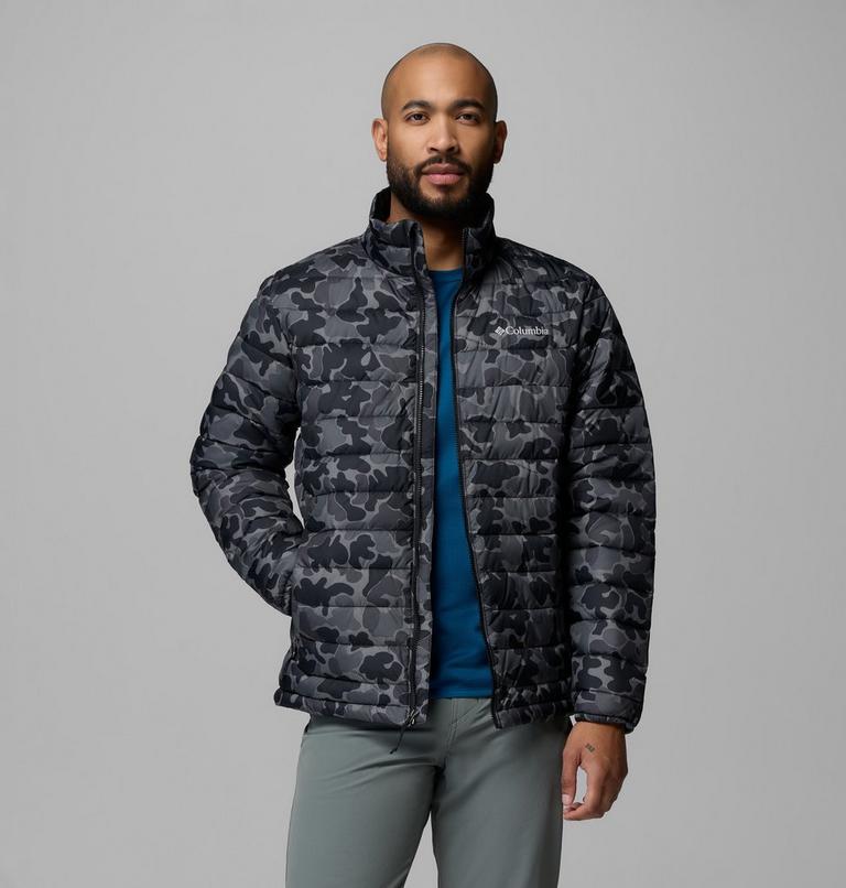 Giacca imbottita stampata Powder Lite II da uomo, Color: Black Puzzle Camo, image 5