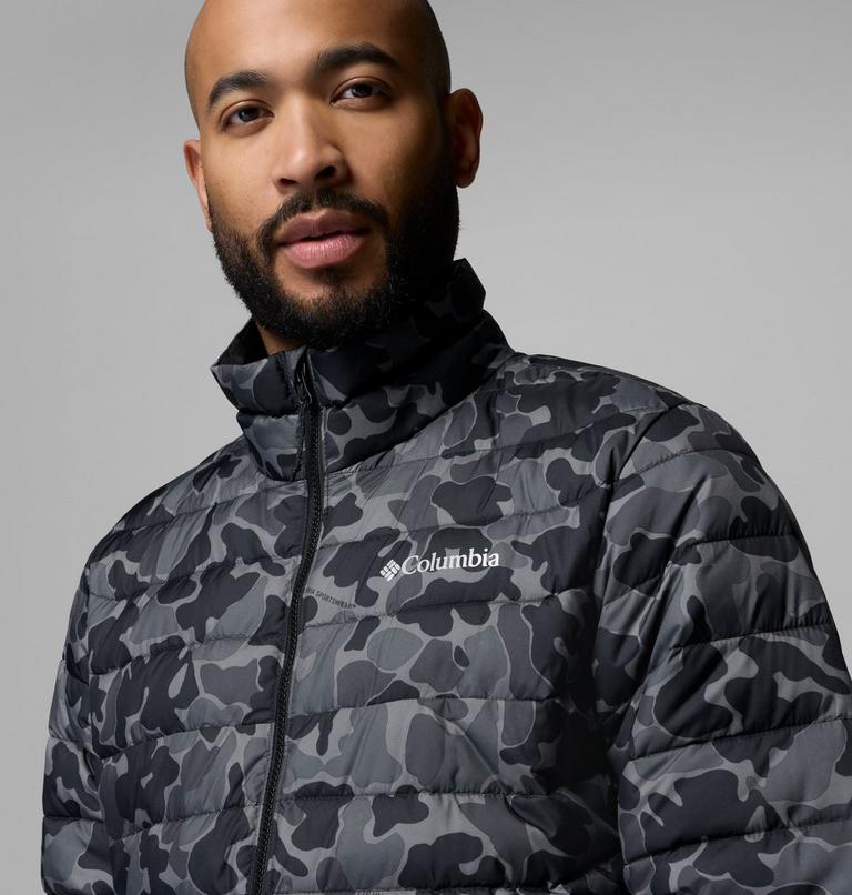 Giacca imbottita stampata Powder Lite II da uomo, Color: Black Puzzle Camo, image 7